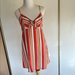Striped Multicolor Dress. Size medium
